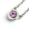 TIFFANY & Co. By the Yard Pink Sapphire Pendant Necklace SV925 Silver