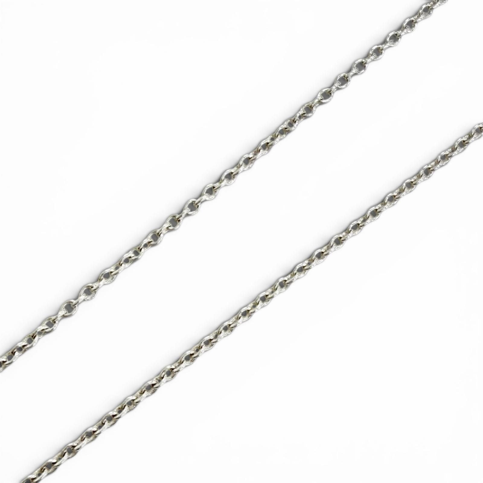 TIFFANY & Co. By the Yard Pink Sapphire Pendant Necklace SV925 Silver