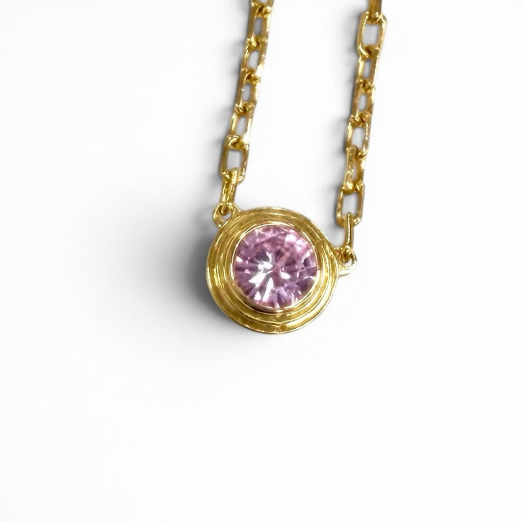 Cartier Damour Pink Sapphire Pendant Necklace 750 Pink Gold (18K PG)
