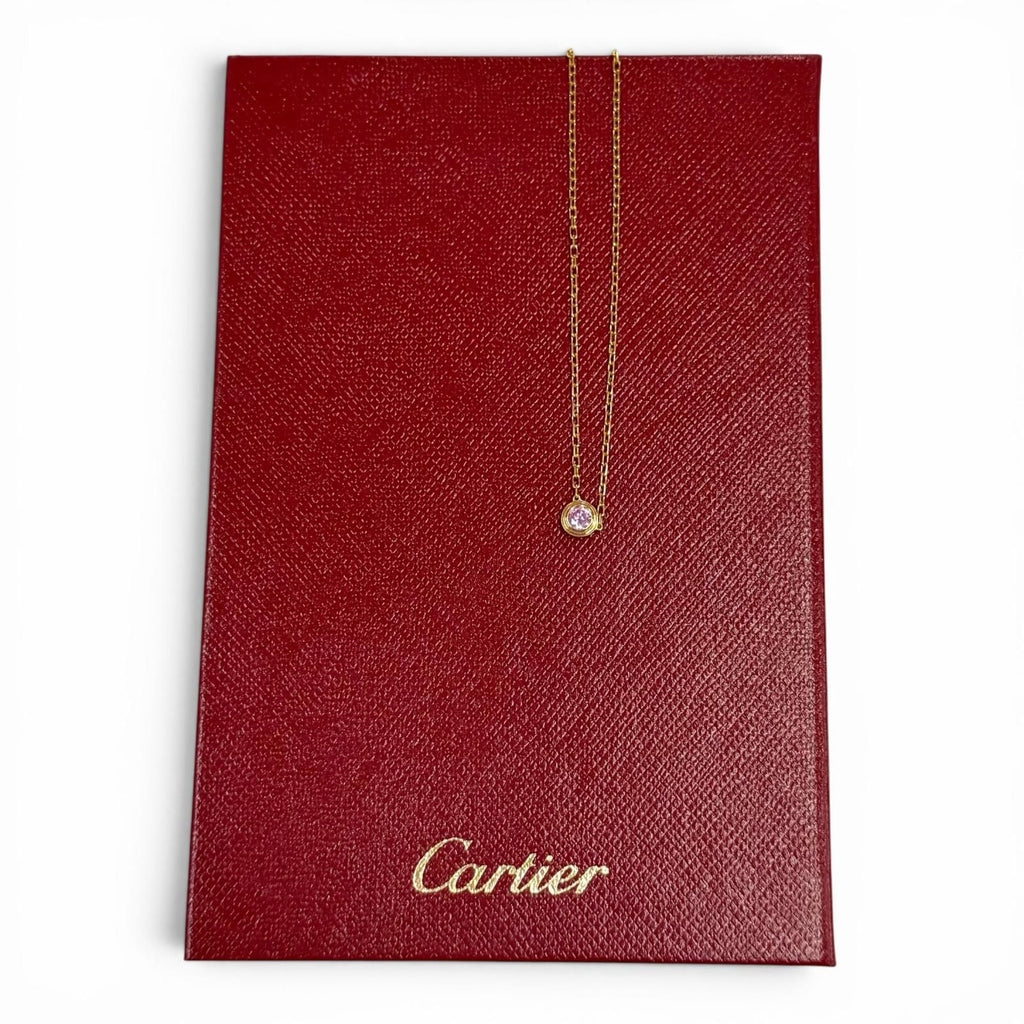 Cartier Damour Pink Sapphire Pendant Necklace 750 Pink Gold (18K PG)