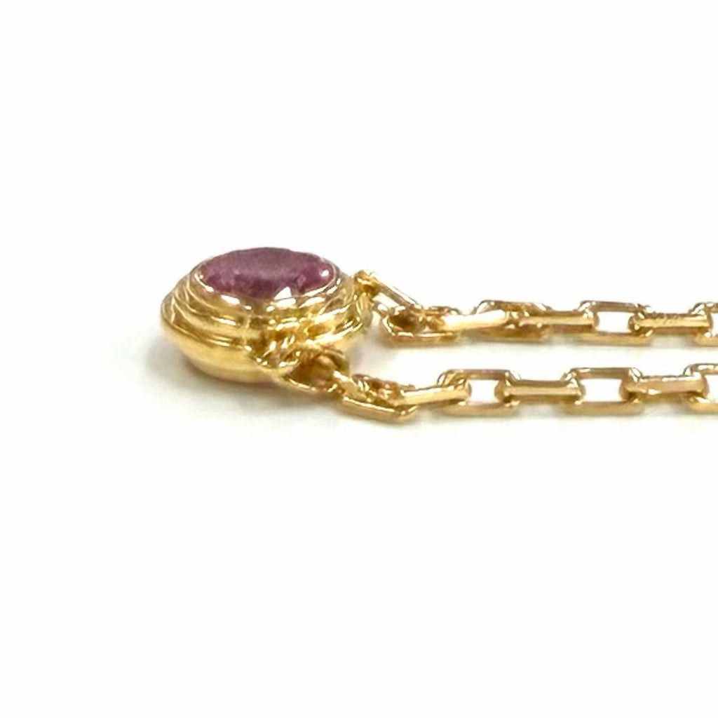 Cartier Damour Pink Sapphire Pendant Necklace 750 Pink Gold (18K PG)