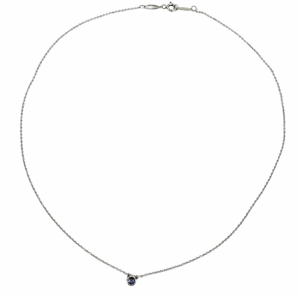 TIFFANY & Co. Elsa Peretti Color by the Yard Tanzanite Pendant Necklace AG925 Silver