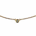 TIFFANY & Co. Elsa Peretti By the Yard 1P Diamond 0.03ct Necklace 750 Yellow Gold (18K YG)