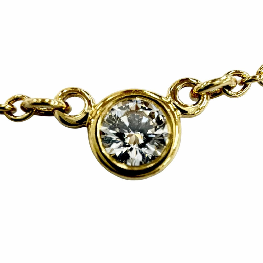 TIFFANY & Co. Elsa Peretti By the Yard 1P Diamond 0.03ct Necklace 750 Yellow Gold (18K YG)