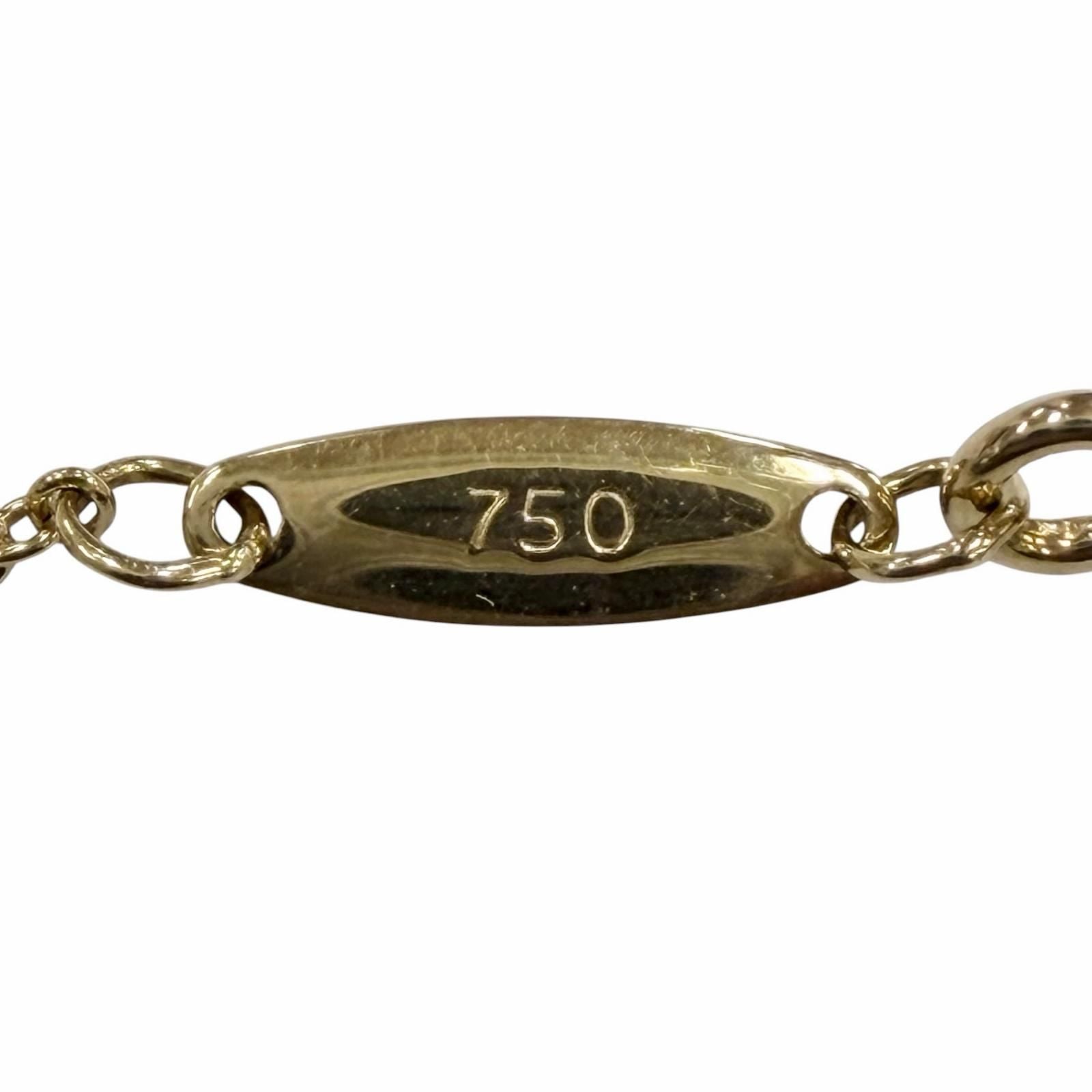 TIFFANY & Co. Elsa Peretti By the Yard 1P Diamond 0.03ct Necklace 750 Yellow Gold (18K YG)
