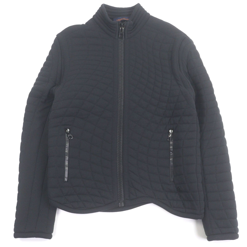 LOUIS VUITTON Plain Rainbow Zip-Up Quilted Jacket Blouson Black