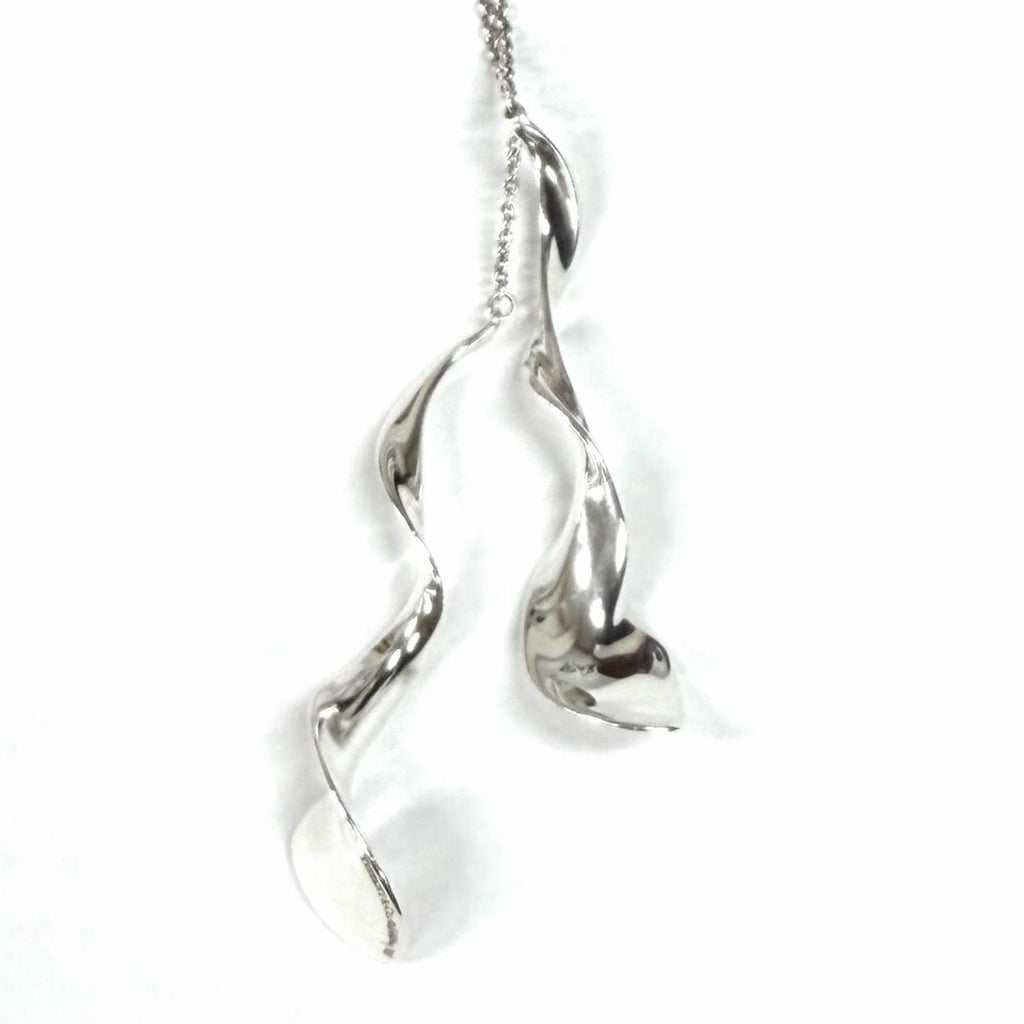 TIFFANY & Co. Frank Gehry Double Orchid Drop Necklace SV925 Silver