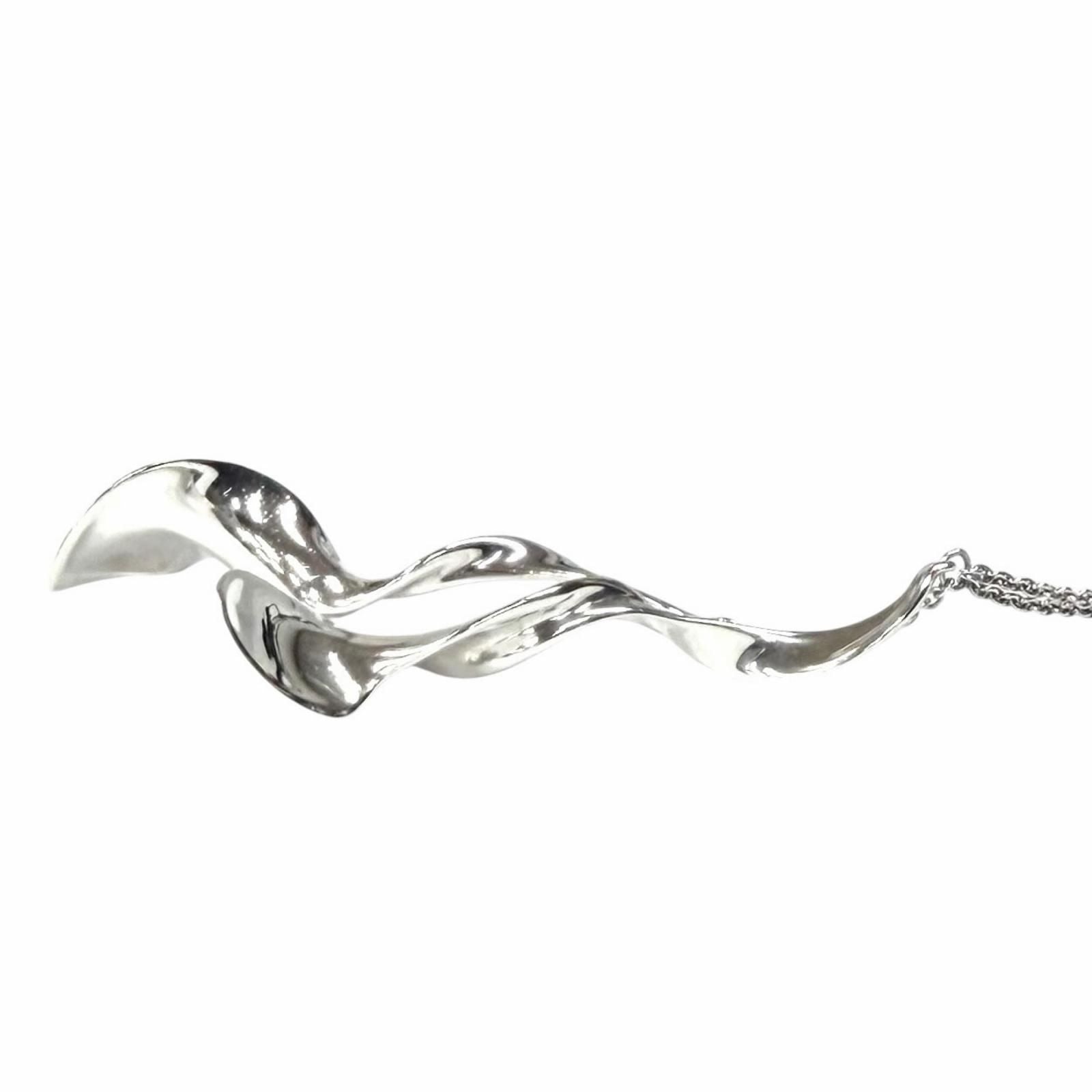 TIFFANY & Co. Frank Gehry Double Orchid Drop Necklace SV925 Silver
