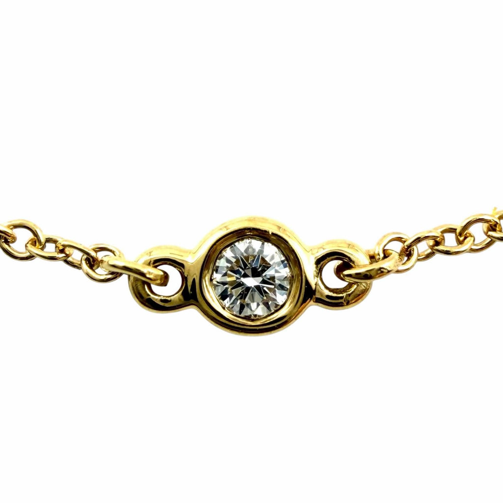 TIFFANY & Co. Elsa Peretti By the Yard 1P Diamond 0.03ct Bracelet 750 Yellow Gold (18K YG)