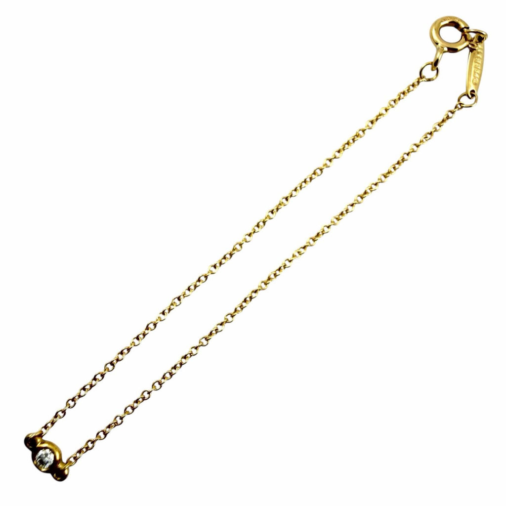 TIFFANY & Co. Elsa Peretti By the Yard 1P Diamond 0.03ct Bracelet 750 Yellow Gold (18K YG)