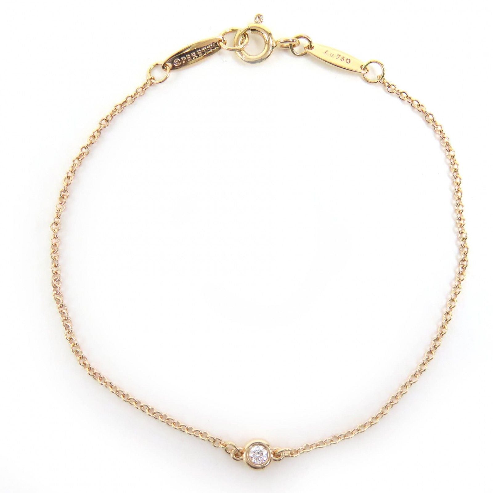 TIFFANY & Co. By the Yard 1P Diamond 0.05ct Bracelet 750 Pink Gold (18K PG)