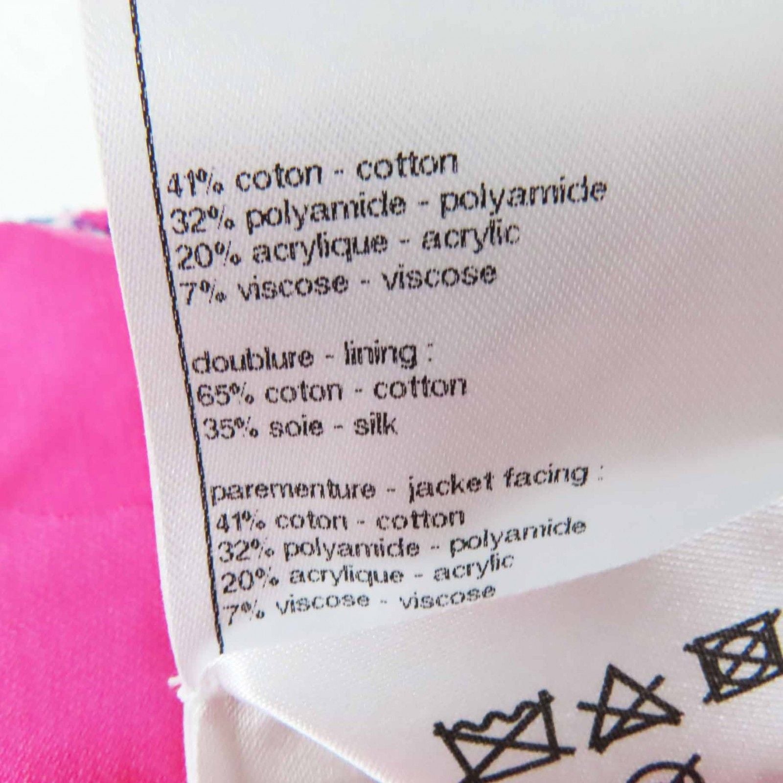 CHANEL 24P コットン CC ビジューボタン チェックツイード ジャケット ピンク ブルー ホワイト