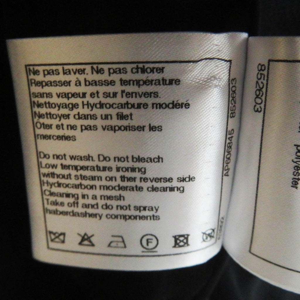 CHANEL 22B Silk Blend CC Button Tweed Velvet Coat Black Pink