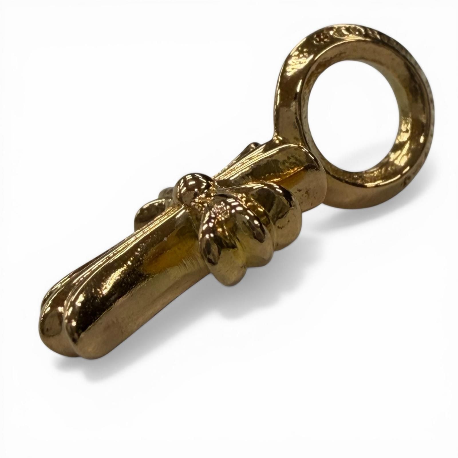CHROME HEARTS Stack CH Cross V2 22K Gold Charm Pendant Top