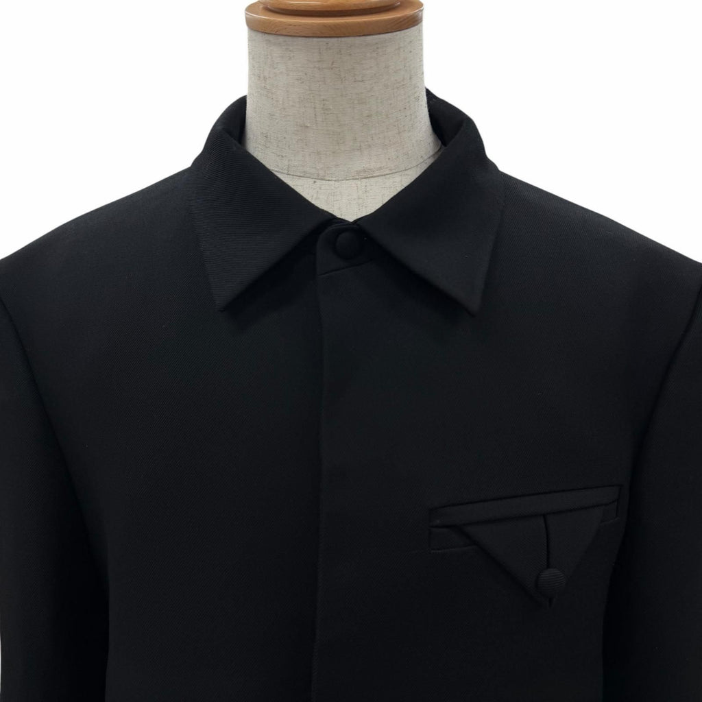 LOUIS VUITTON 24SS Embellished Wool Blouson Jacket Back Bijou Design Black Size 50