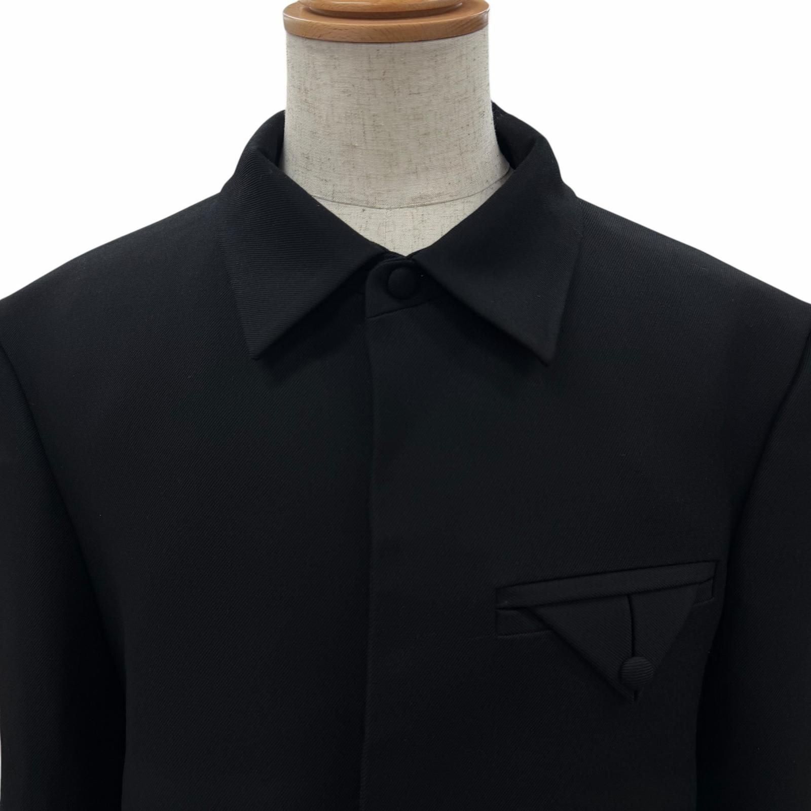 LOUIS VUITTON 24SS Embellished Wool Blouson Jacket Back Bijou Design Black Size 50