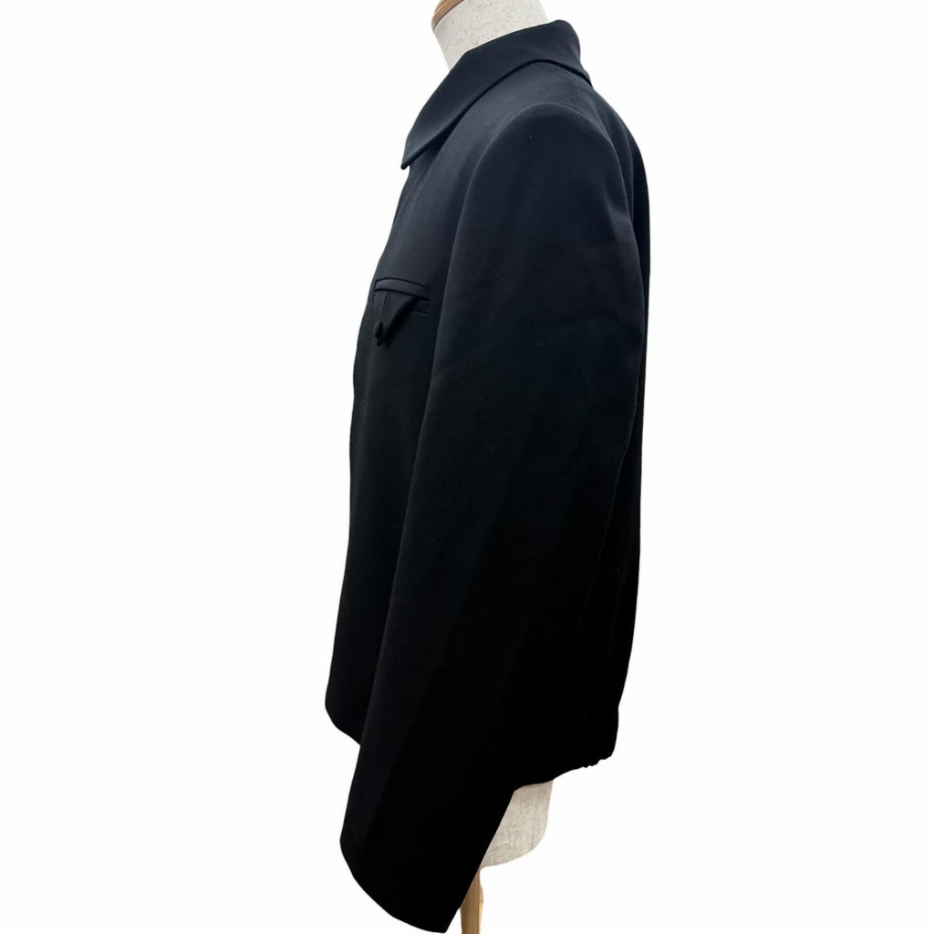 LOUIS VUITTON 24SS Embellished Wool Blouson Jacket Back Bijou Design Black Size 50