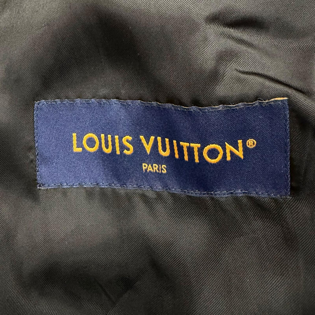 LOUIS VUITTON 24SS Embellished Wool Blouson Jacket Back Bijou Design Black Size 50