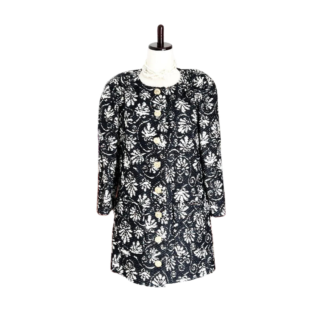 CHANEL Tweed Gripoix Coat One-Piece Jacket