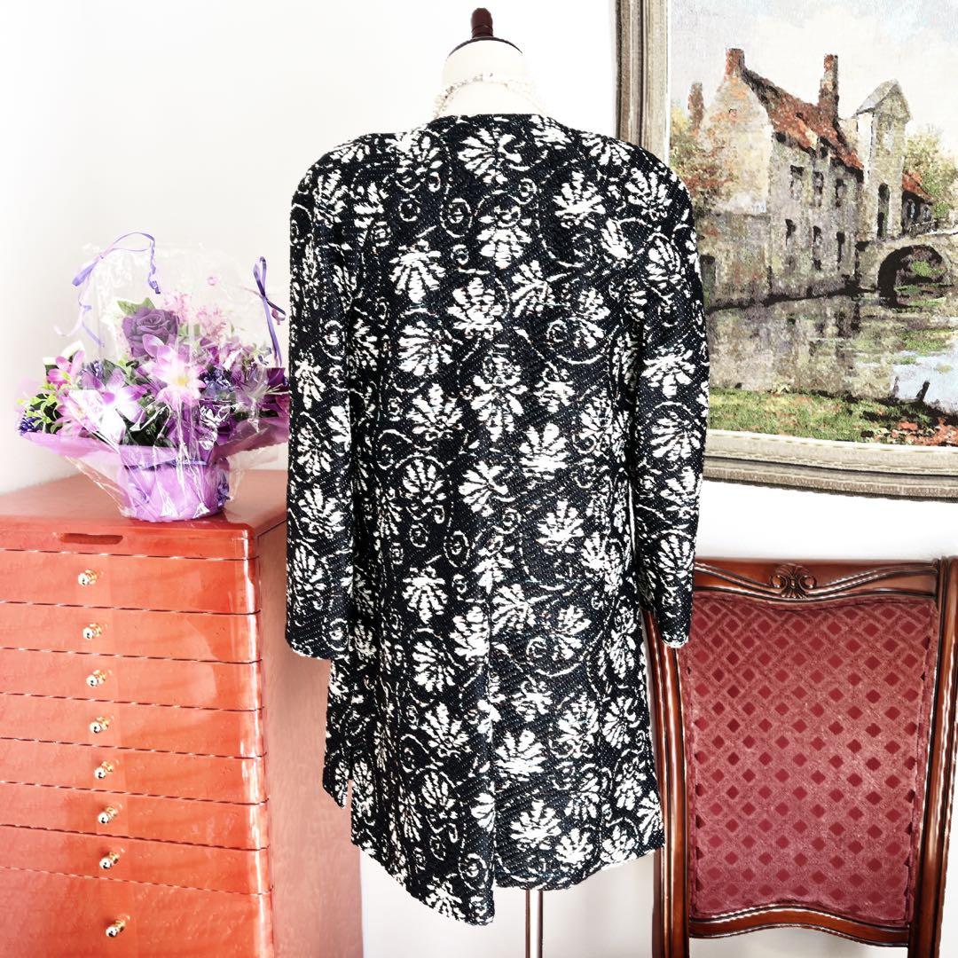 CHANEL Tweed Gripoix Coat One-Piece Jacket