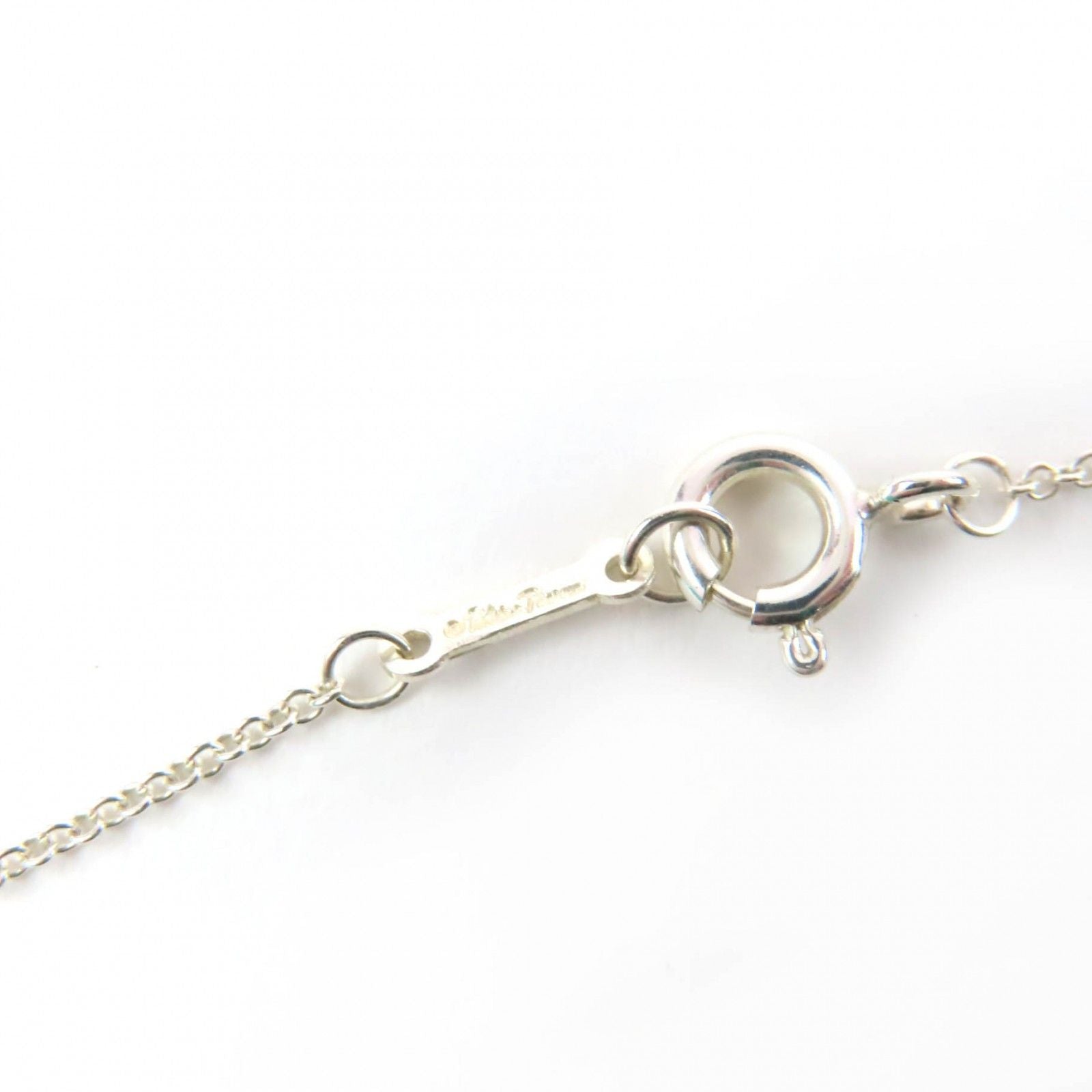 TIFFANY & Co. Paloma Picasso Olive Leaf Pendant Necklace AG925 Silver Pearl
