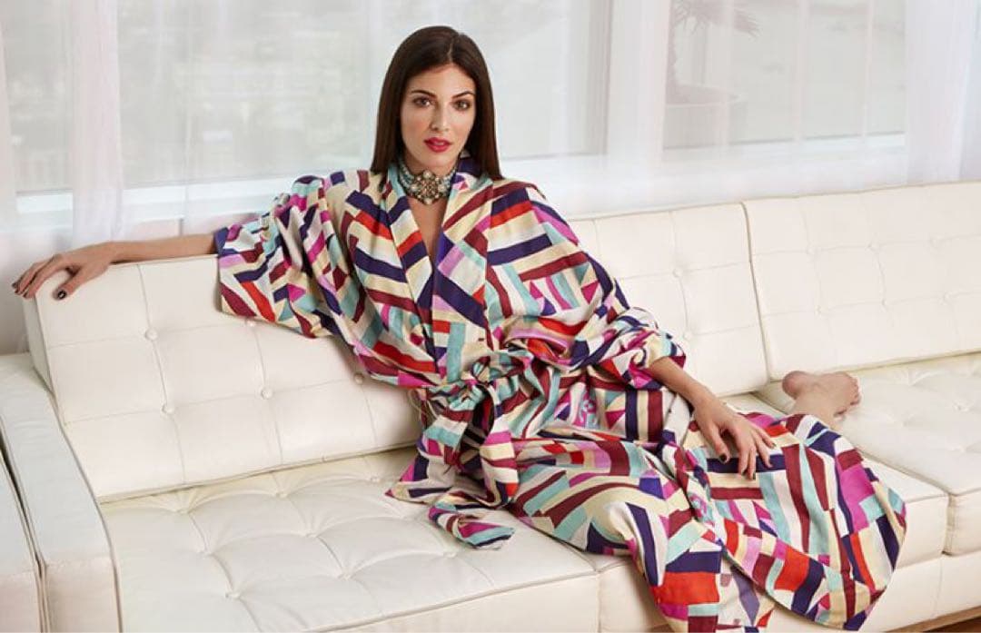 CHANEL Colorful Resort Silk Coat Gown One-Piece