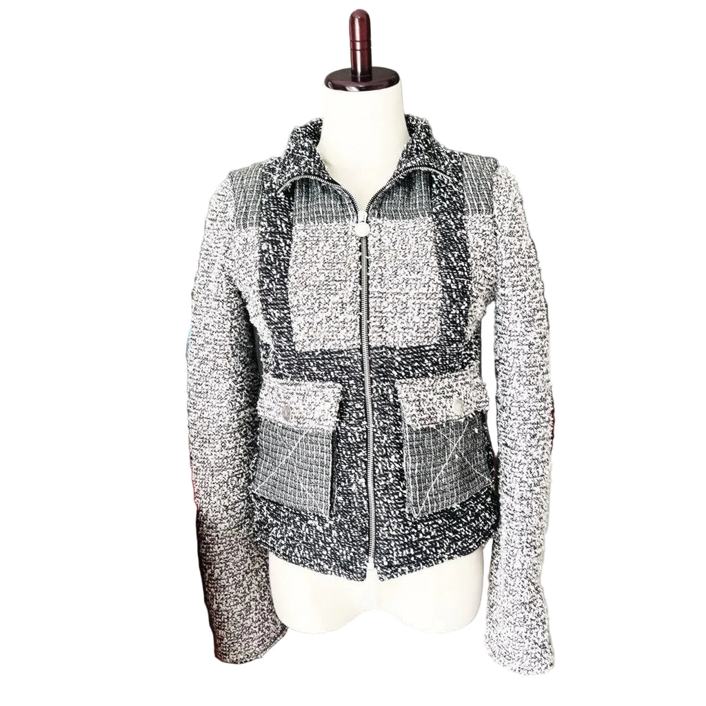 CHANEL Tweed Down Padded Vest Jacket