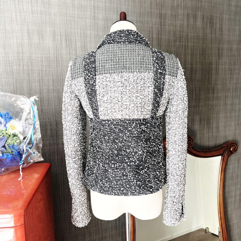 CHANEL Tweed Down Padded Vest Jacket