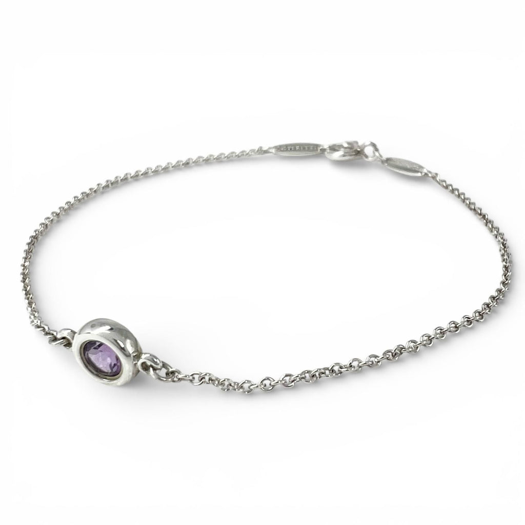 TIFFANY & Co. Elsa Peretti Color by the Yard Amethyst Bracelet SV925 Silver