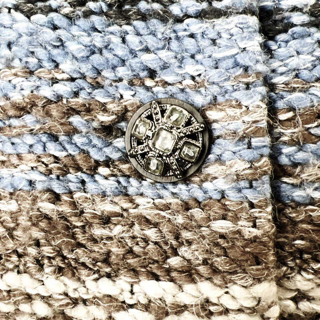 CHANEL Gripoix Duffle Coat Tweed Bijou