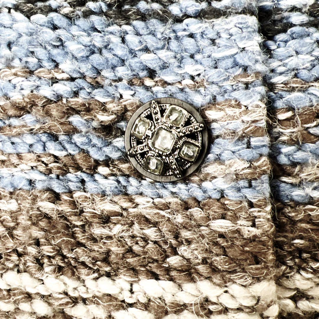 CHANEL Gripoix Duffle Coat Tweed Bijou