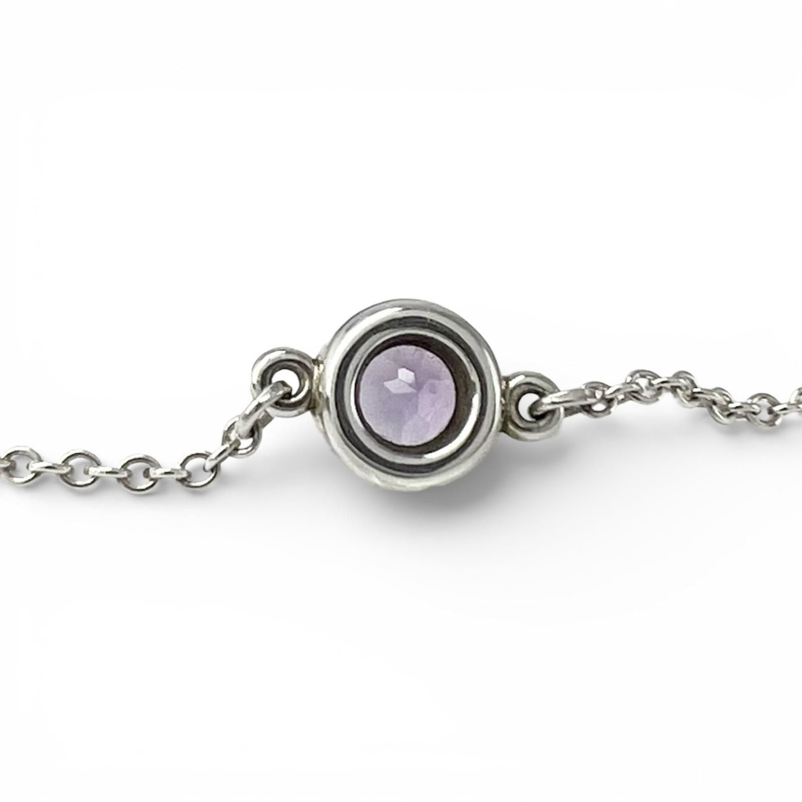 TIFFANY & Co. Elsa Peretti Color by the Yard Amethyst Bracelet SV925 Silver