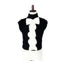 CHANEL Ribbon Knit Vest Gilet Brooch Sweater Runway Item