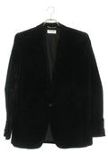 SAINT LAURENT Black Velvet lame Tailored Jacket