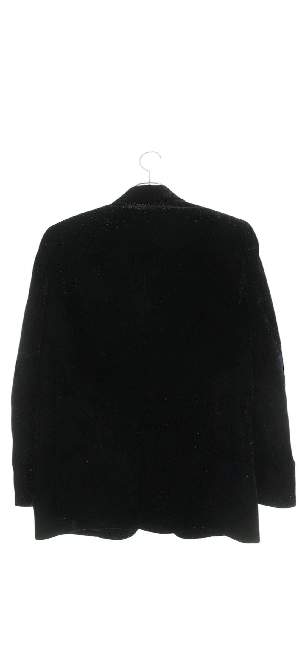 SAINT LAURENT Black Velvet lame Tailored Jacket