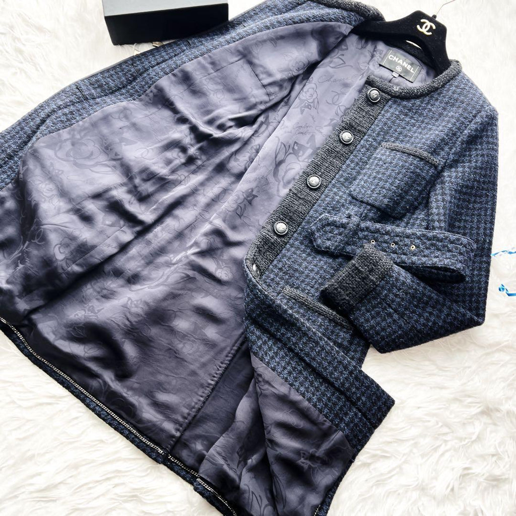 CHANEL Tortoiseshell Pattern COCO Jacket Coat One-Piece