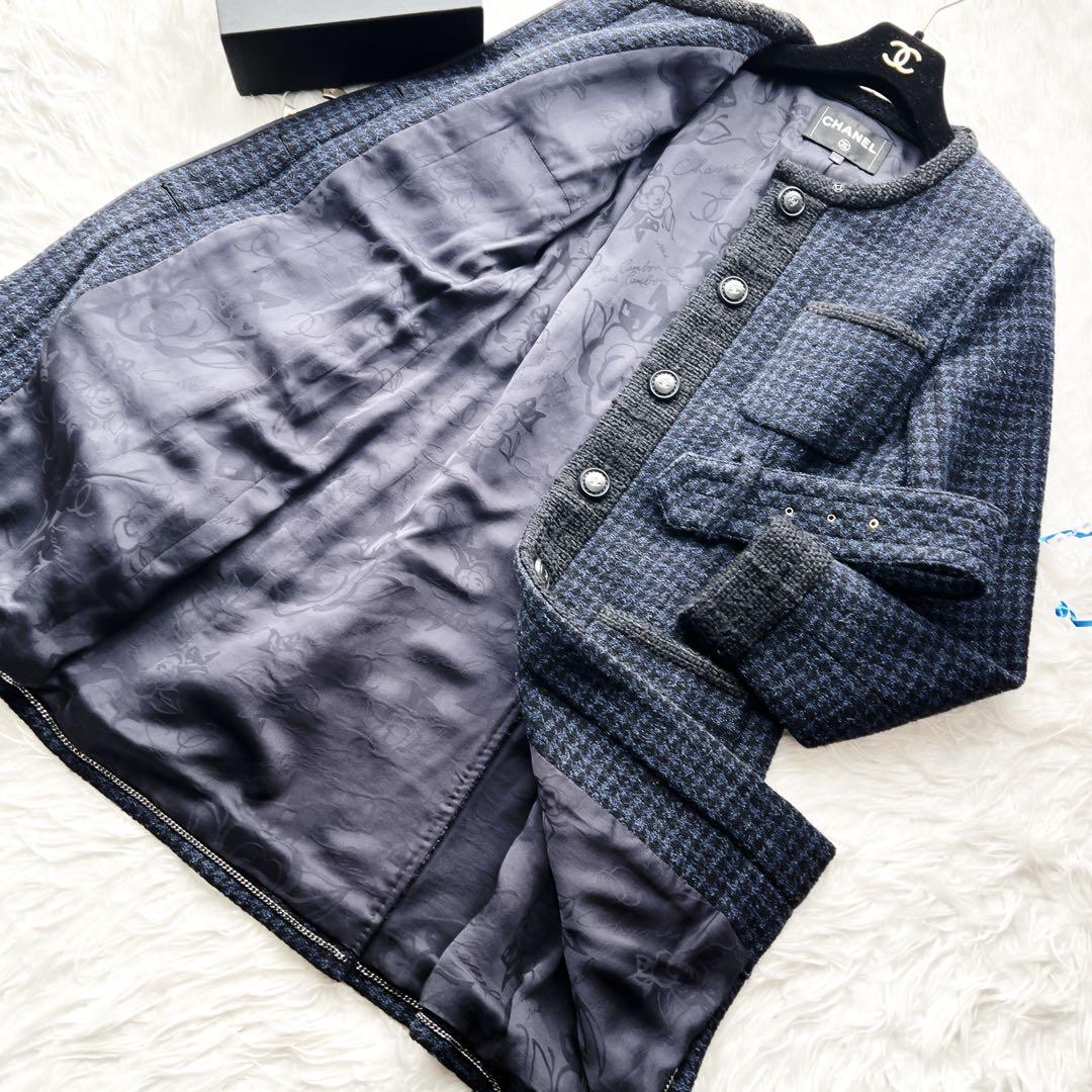 CHANEL Tortoiseshell Pattern COCO Jacket Coat One-Piece