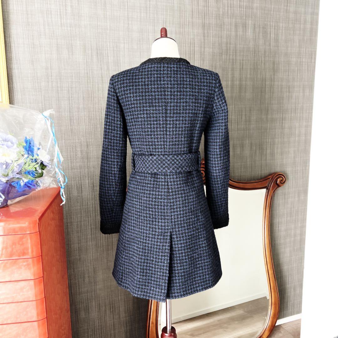 CHANEL Tortoiseshell Pattern COCO Jacket Coat One-Piece