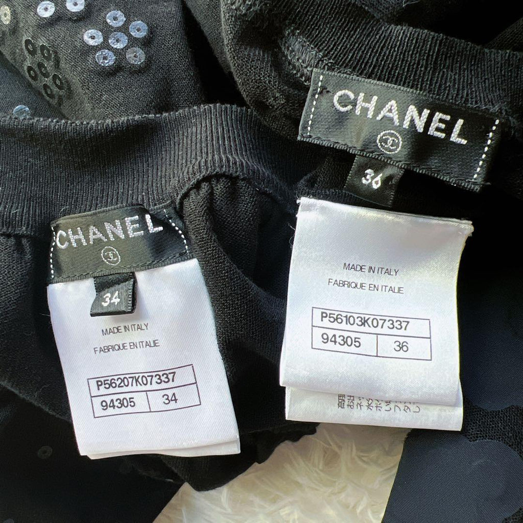 CHANEL Sequin CC Logo Setup Suit Jacket & Skirt