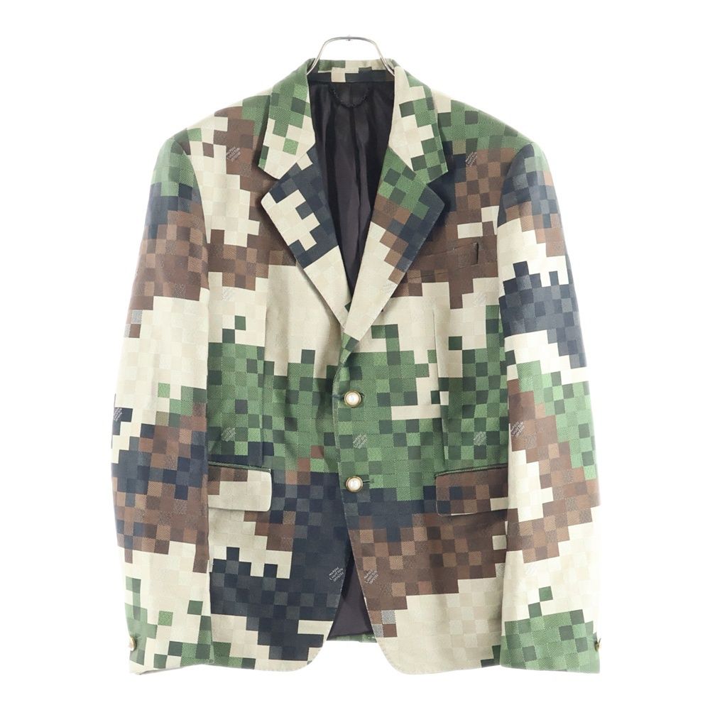 LOUIS VUITTON 24SS ダモフラージュ ダミエ ピクセル カモフラージュ 2B テーラード ジャケット