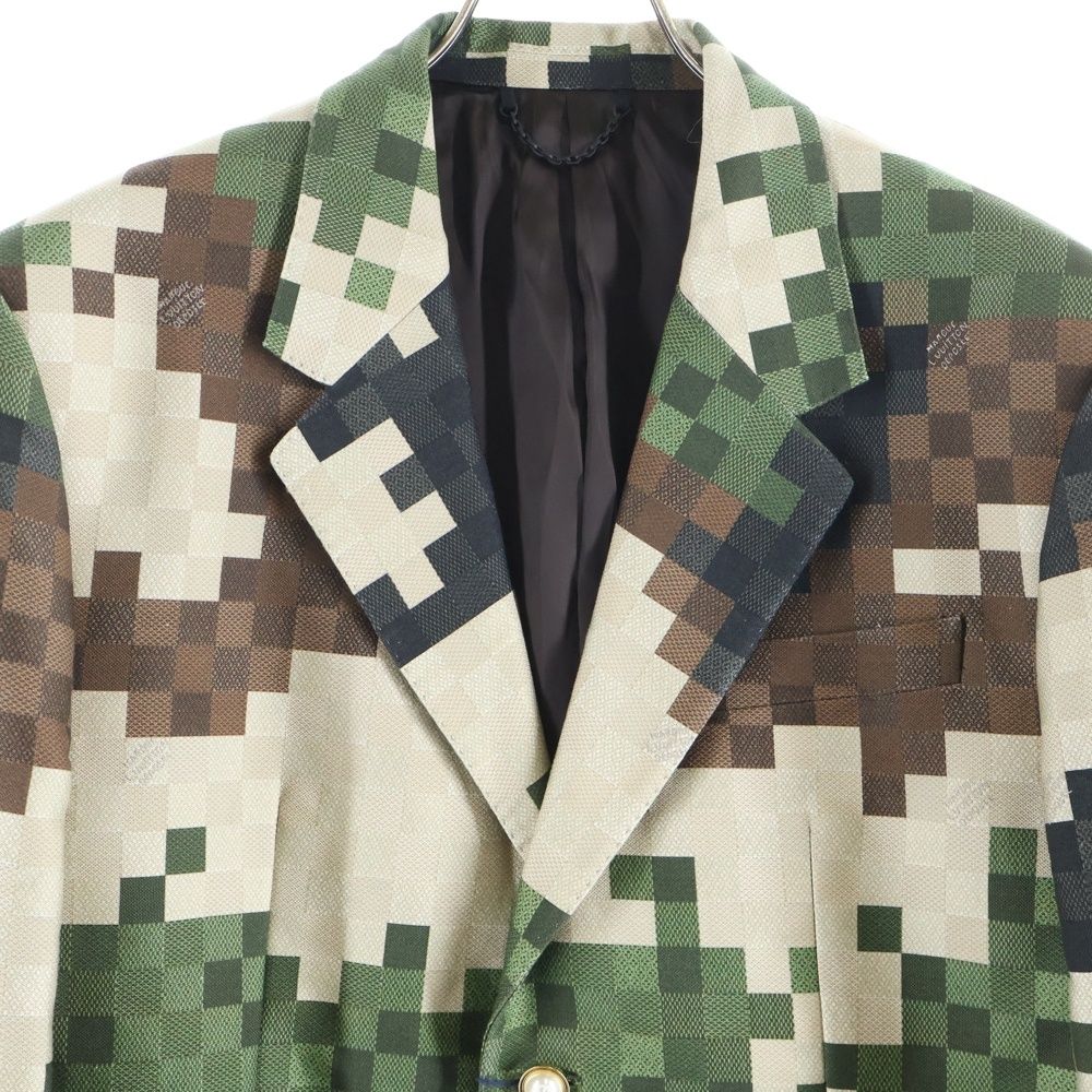 LOUIS VUITTON 24SS ダモフラージュ ダミエ ピクセル カモフラージュ 2B テーラード ジャケット