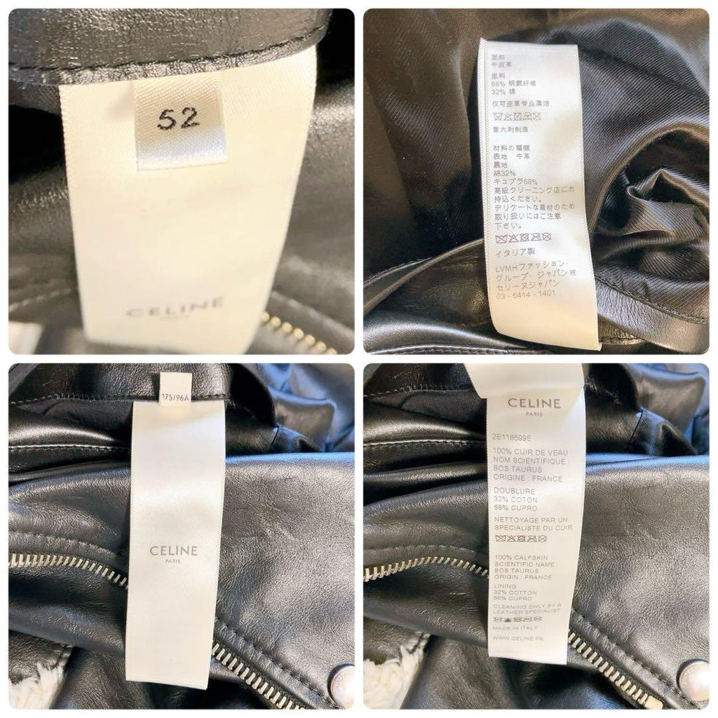 CELINE CLASSIC BIKER JACKET DOUBLE RIDERS