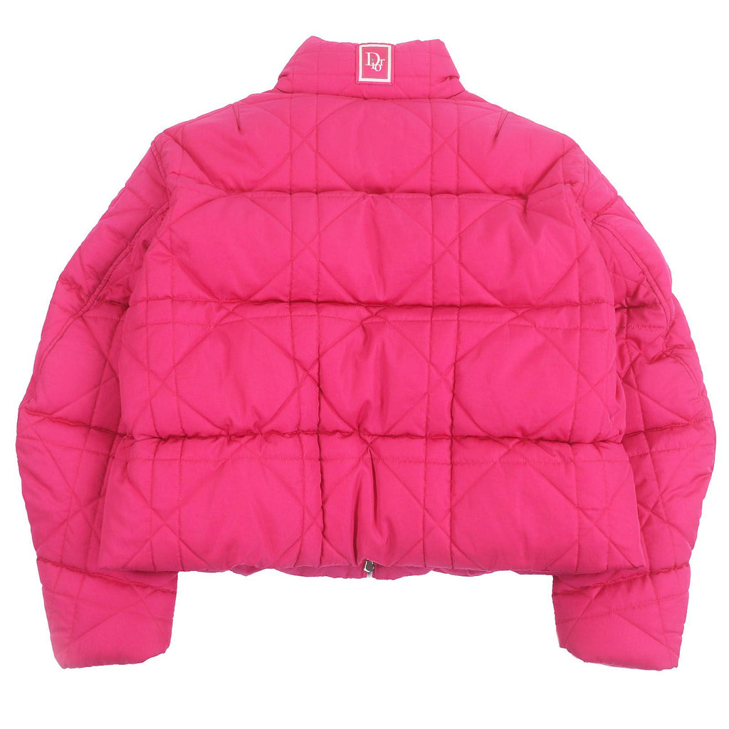 DIOR HOMME x ERL Cannage Logo Patch Padded Puffer Jacket Pink Size 48