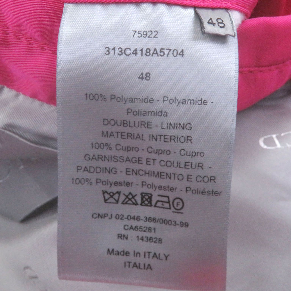 DIOR HOMME x ERL Cannage Logo Patch Padded Puffer Jacket Pink Size 48