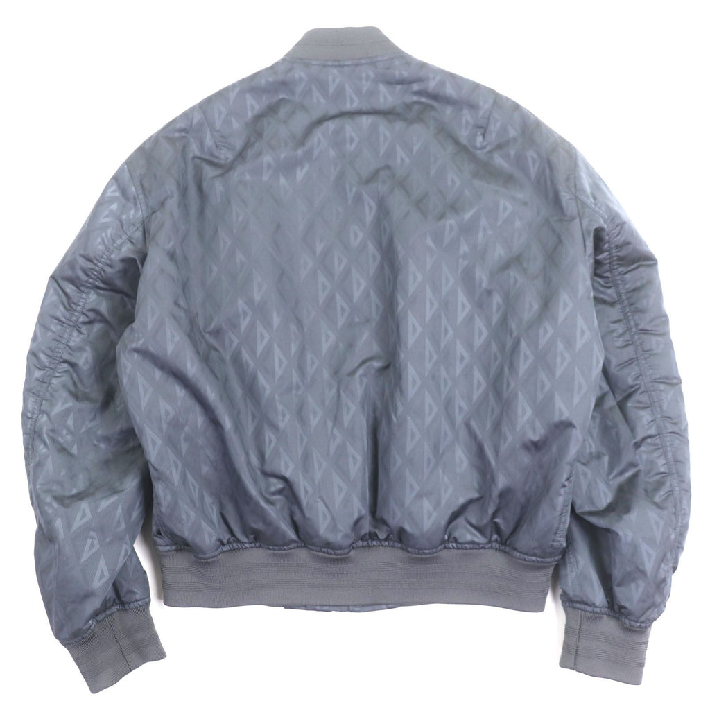 DIOR HOMME CD Diamond Double Zip Bomber Jacket Blue Grey Size 50 Made in Italy