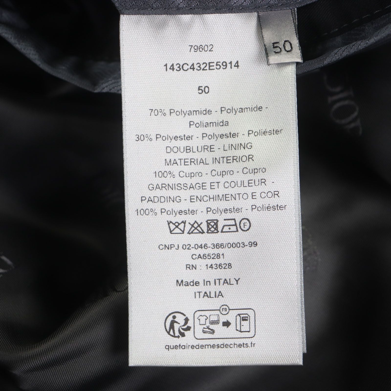 DIOR HOMME CD Diamond Double Zip Bomber Jacket Blue Grey Size 50 Made in Italy