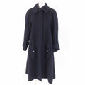 CHANEL P62024 Alpaca Coco Mark Button Extra Long Coat Dark Navy Size 38 Made in France