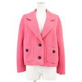 GUCCI GG Interlocking Button Wool Boucle Cropped Jacket Relaxed Fit Size 36