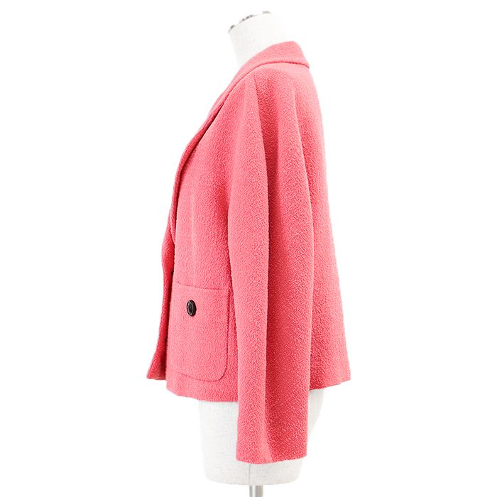 GUCCI GG Interlocking Button Wool Boucle Cropped Jacket Relaxed Fit Size 36