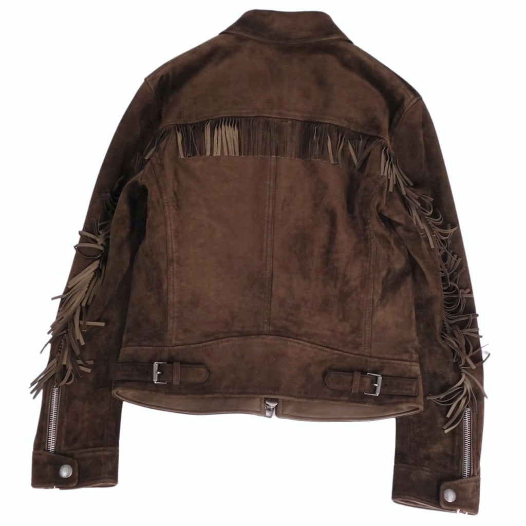 TOM FORD Western Fringe Leather Jacket Size 44 (XS)